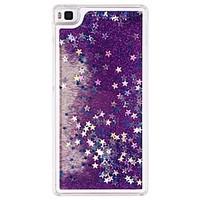 Case For Huawei P8 Lite Back Cover Flowing Quicksand Liquid Glitter Shine Plastic(PP/PVC/PC/ABS) Hard Case