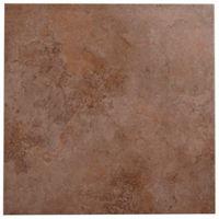 Castle Travertine Chocolate Ceramic Wall & Floor Tile Pack of 5 (L)450mm (W)450mm
