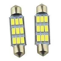 Carking Festoon 41mm-5630-9SMD Car LED Rome Lamp White Light (12V/2PCS)