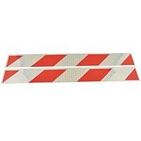 Car Truck Universal Parallelogram Type Reflective Stickers(2PCS)--SilverRed