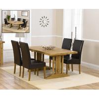 Cavendish 165cm Oak All Sides Extending Table with Rustique Chairs