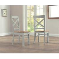 Cavendish Oak and Grey Dining Chairs (Pair)