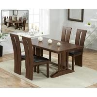 cavendish 165cm dark oak all sides extending table with montreal chair ...