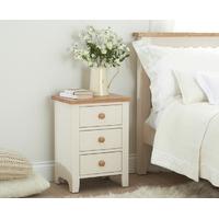 Camden Ash and Cream 3 Drawer Bedside Table