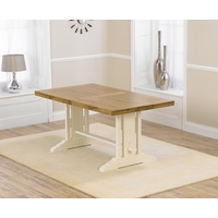 Cavendish 165cm Oak and Cream All Sides Extending Table