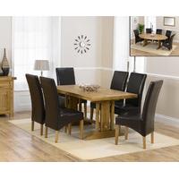 cavendish 165cm oak all sides extending table with cannes chairs