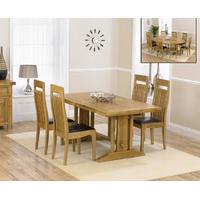 Cavendish 165cm Oak All Sides Extending Table with Monaco Chairs