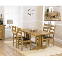 cavendish 165cm oak all sides extending table with vermont chairs