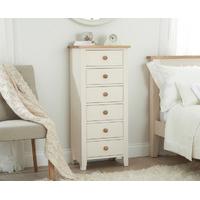 Camden Ash and Cream Tall 6 Drawer Chest of Drawers