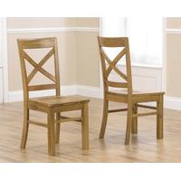 cavendish solid oak dining chairs pair