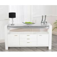 Cannes 160cm High Gloss White Sideboard
