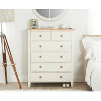 Camden Ash and Cream 2 Over 4 Drawer Chest of Drawers