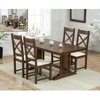 Cavendish 165cm Dark Oak All Sides Extending Table with Cheshire Chairs