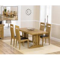 cavendish 165cm oak all sides extending table with monaco chairs