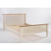 camden ash and cream double size bed frame