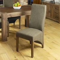 Carabia Dining Chair In Hazelnut With Walnut Legs in A Pair