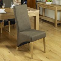 Carabia Dining Chair In Hazelnut With Oak Legs in A Pair