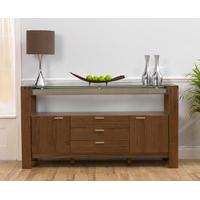 cannes 160cm walnut and glass sideboard