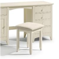 Candor Pine and Leather Dressing Table Stool