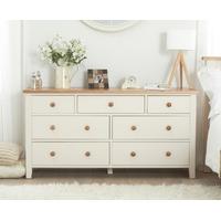 camden ash and cream 3 over 4 drawer chest of drawers