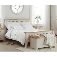 camden ash and cream double size bed frame