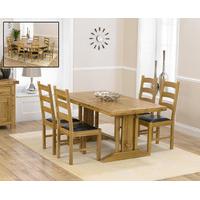 Cavendish 165cm Oak All Sides Extending Table With Vermont Chairs