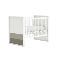 Carolyn Wooden Childrens Bed In White Basalt And Grey