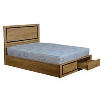 Carlo 5\' Bed with Drawers in Oak Veneer