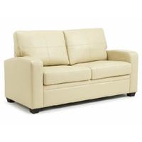 Catalina Modern Sofa Bed In Cream Faux Leather
