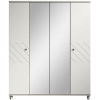 camilla white centre mirrored wardrobe 4 door