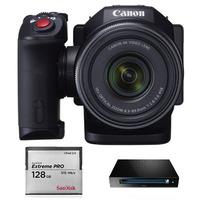 canon xc10 4k compact camcorder with sandisk 128gb cfast card and read ...