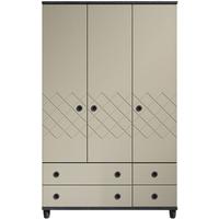 camilla grey gents wardrobe 3 door 4 drawer