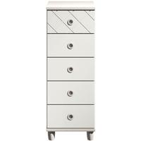 Camilla White Chest of Drawer - 5 Drawer Narrow