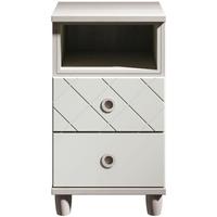 Camilla White Bedside Cabinet - 2 Drawer