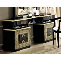 camel aida black and gold italian vanity dresser