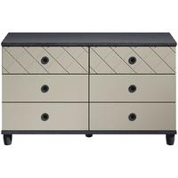 camilla grey chest of drawer 6 drawer