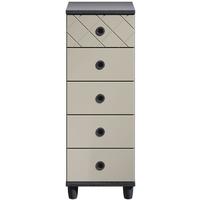 Camilla Grey Chest of Drawer - 5 Drawer Narrow