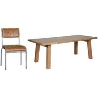 carlton additions barkington solid oak trestle leg dining table with 4 ...