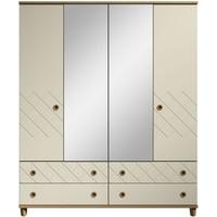 camilla alabaster centre mirrored gents wardrobe 4 door 4 drawer