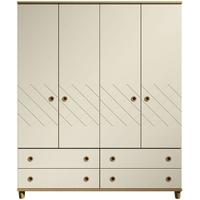 Camilla Alabaster Gents Wardrobe - 4 Door 4 Drawer