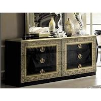 Camel Aida Black and Gold Italian Dresser - Double