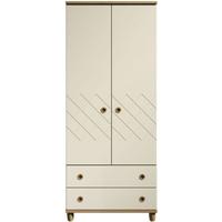 Camilla Alabaster Gents Wardrobe - 2 Door 2 Drawer