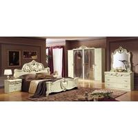 camel barocco ivory italian bedroom set with 6 door wardrobe