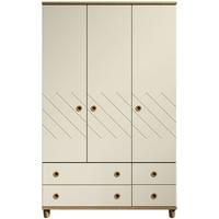 Camilla Alabaster Gents Wardrobe - 3 Door 4 Drawer