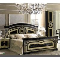 camel aida black and gold italian bed