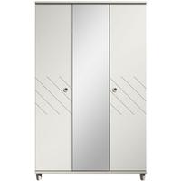 Camilla White Centre Mirrored Wardrobe - 3 Door