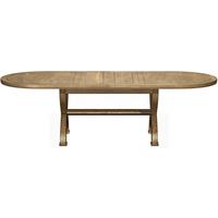 Carlton Copeland Oak Cross Leg Oval Dining Table - Extending 180cm