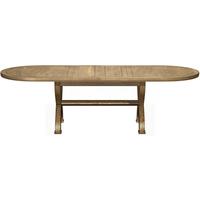 carlton copeland oak cross leg oval dining table extending 180cm