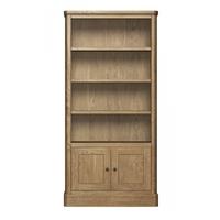 carlton copeland oak tall bookcase with cupboard