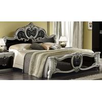 camel barocco black and silver italian leather bed